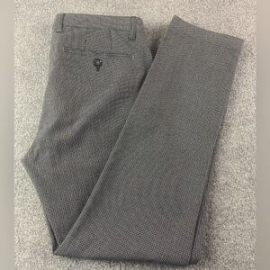 Ted Baker Mens Flat Front Dress Pants Size 34x31 Black/Beige